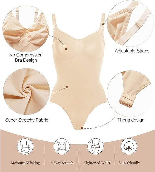 Curve Luxe | Women's Shaper Bodysuit Thong